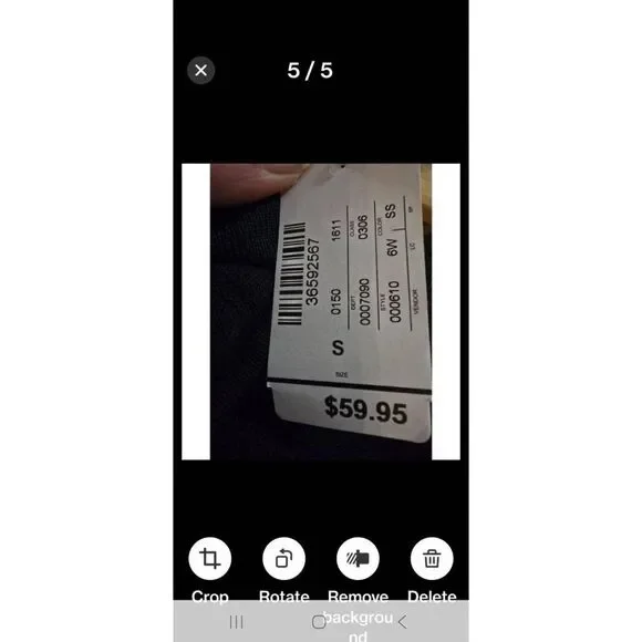 NWT Christopher & Banks Womens S Petite Navy Striped 3/4 Sleeve Knit Top - Picture 6 of 6